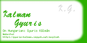 kalman gyuris business card