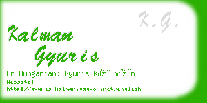 kalman gyuris business card